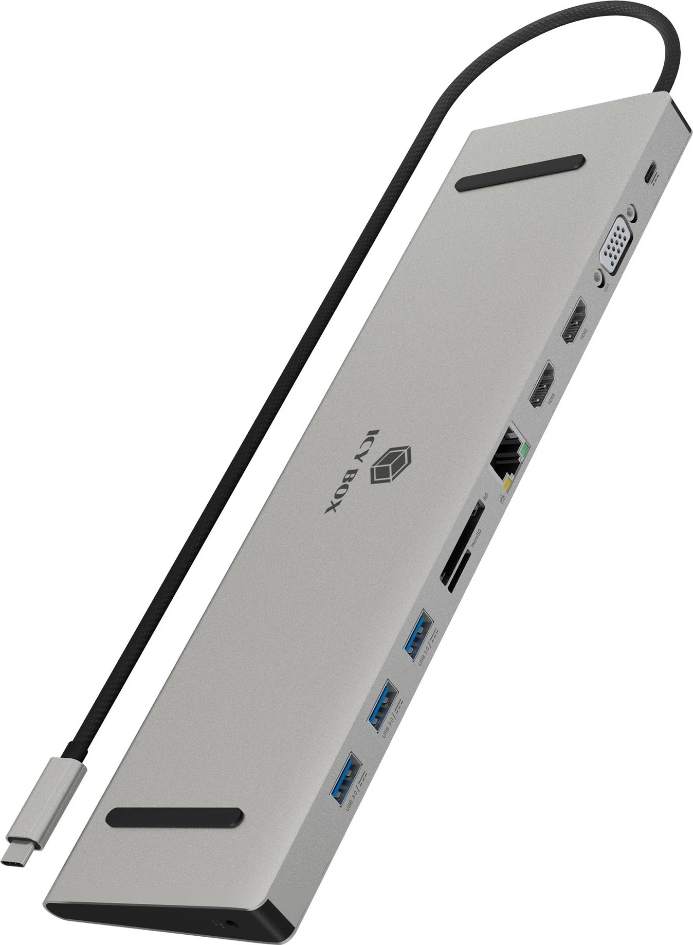 Docking postaja ICY BOX IB-DK2106a-CPD, USB 3.2 Gen 1, 100 W, antracitna, črna