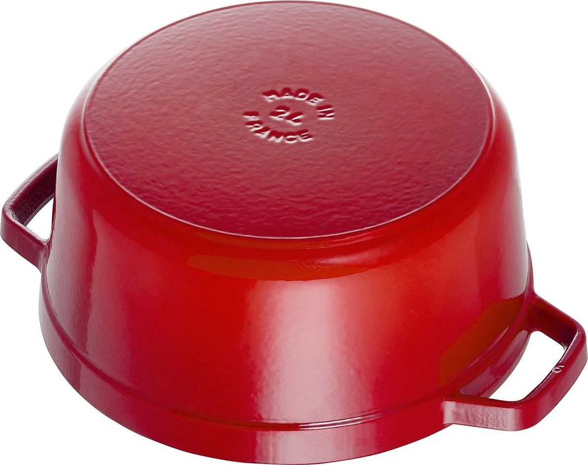 Litoželezna lončna posoda s smaltom, 5,2 L, 26 cm, rdeča — Staub 40509-840-0