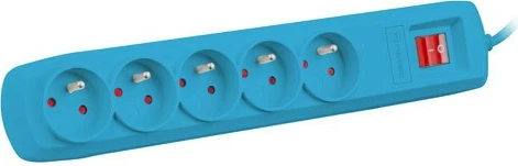 Zaščitna vtičnica Natec Bercy 400, 5 izhodov, 1,5 m, modra