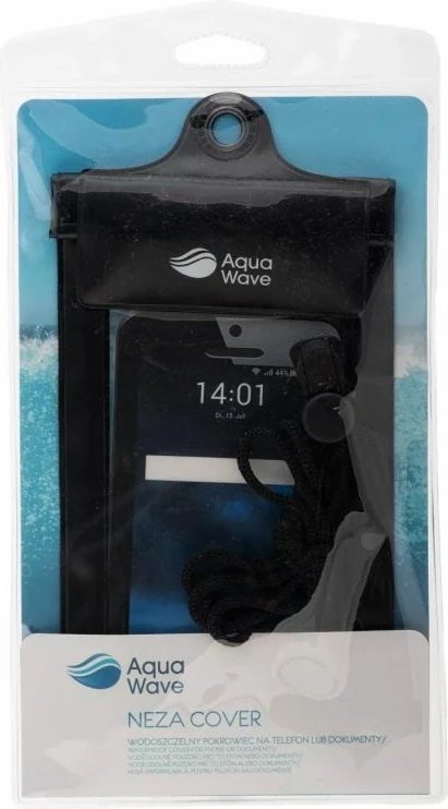 Vodoodporen ovitek za telefon Aquawave, črn