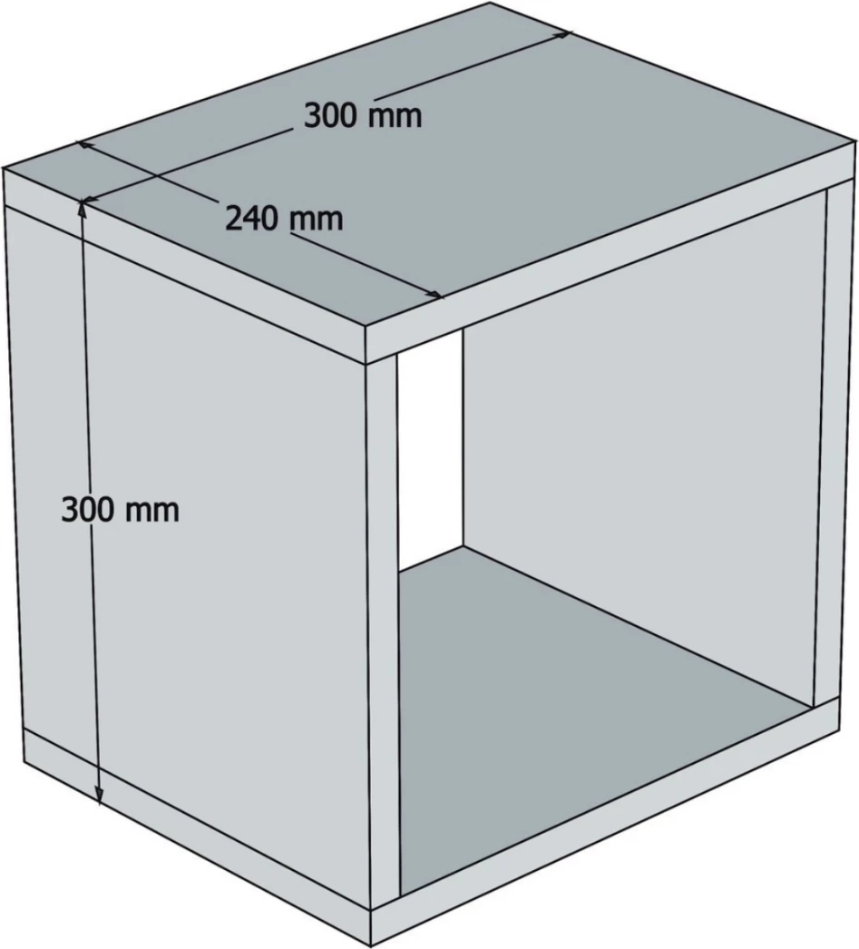 Stenske police 5 kosov FH9519.05 modra melamin 30x30x24H cm