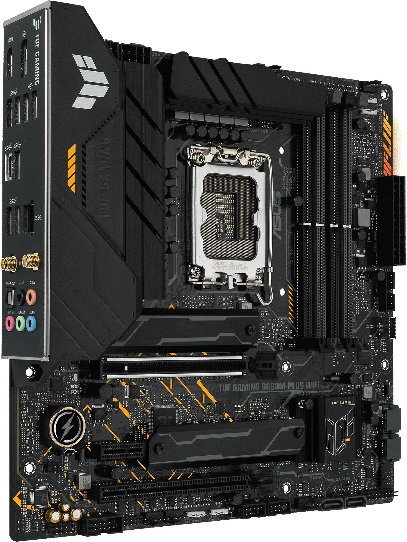 Plošča ASUS TUF GAMING B660M-PLUS WIFI, LGA 1700, DDR5, WiFi, micro ATX
