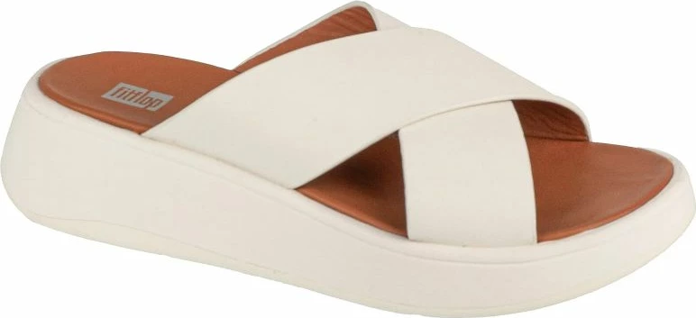 Sandali za ženske, FitFlop F-Mode Flatform FW5-477, beli