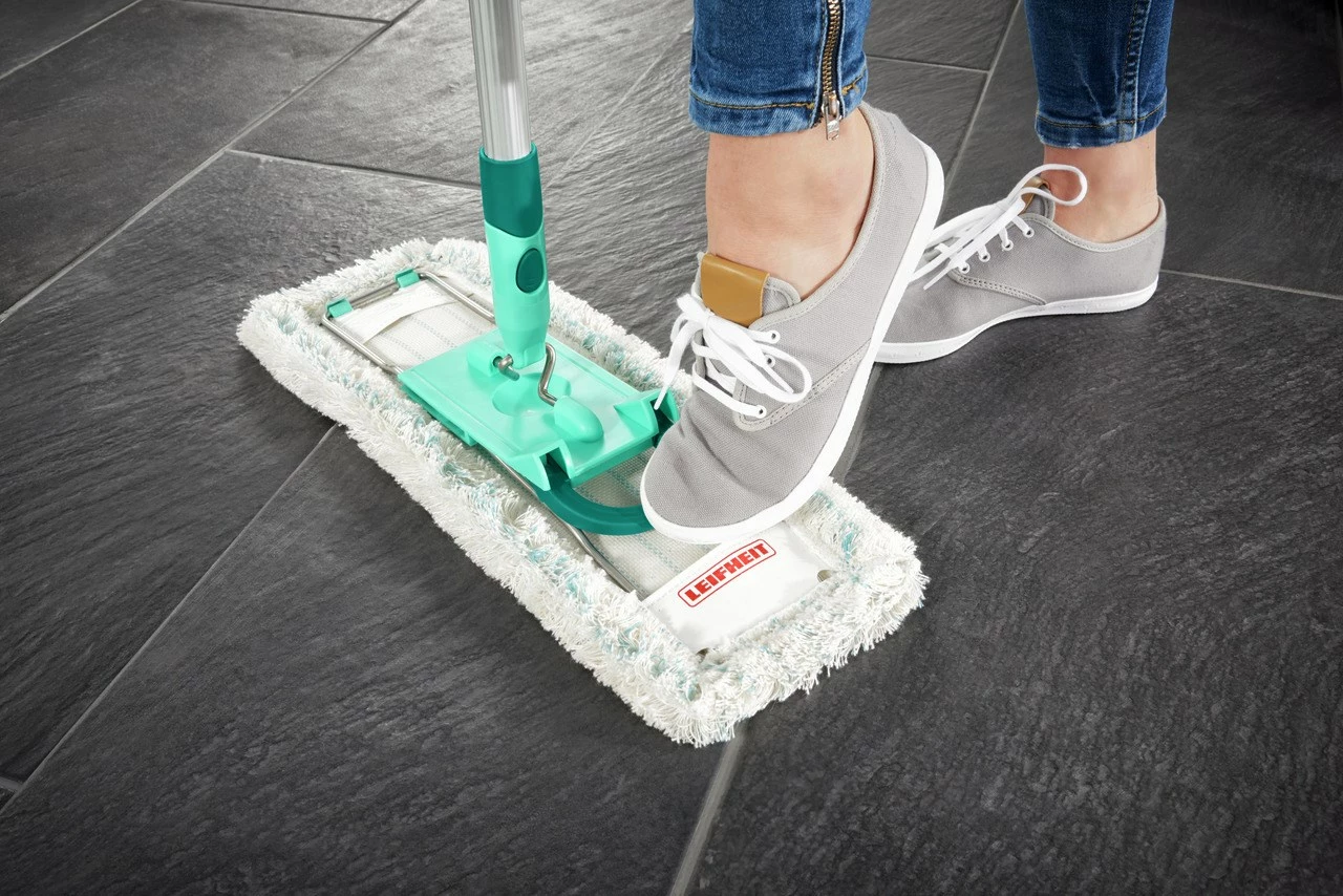 Mop za tla Profi XL cotton plus, LEIFHEIT, plastična ročica, 1400 mm, turkizno