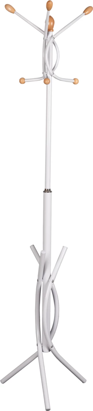 Samostoječi obešalnik FH9575.02 kovinski v beli barvi - 7 obešalnih mest 41x41x176H cm