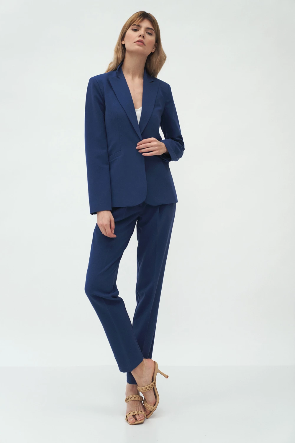 Klasičen ženski blazer Nife 216882, moder