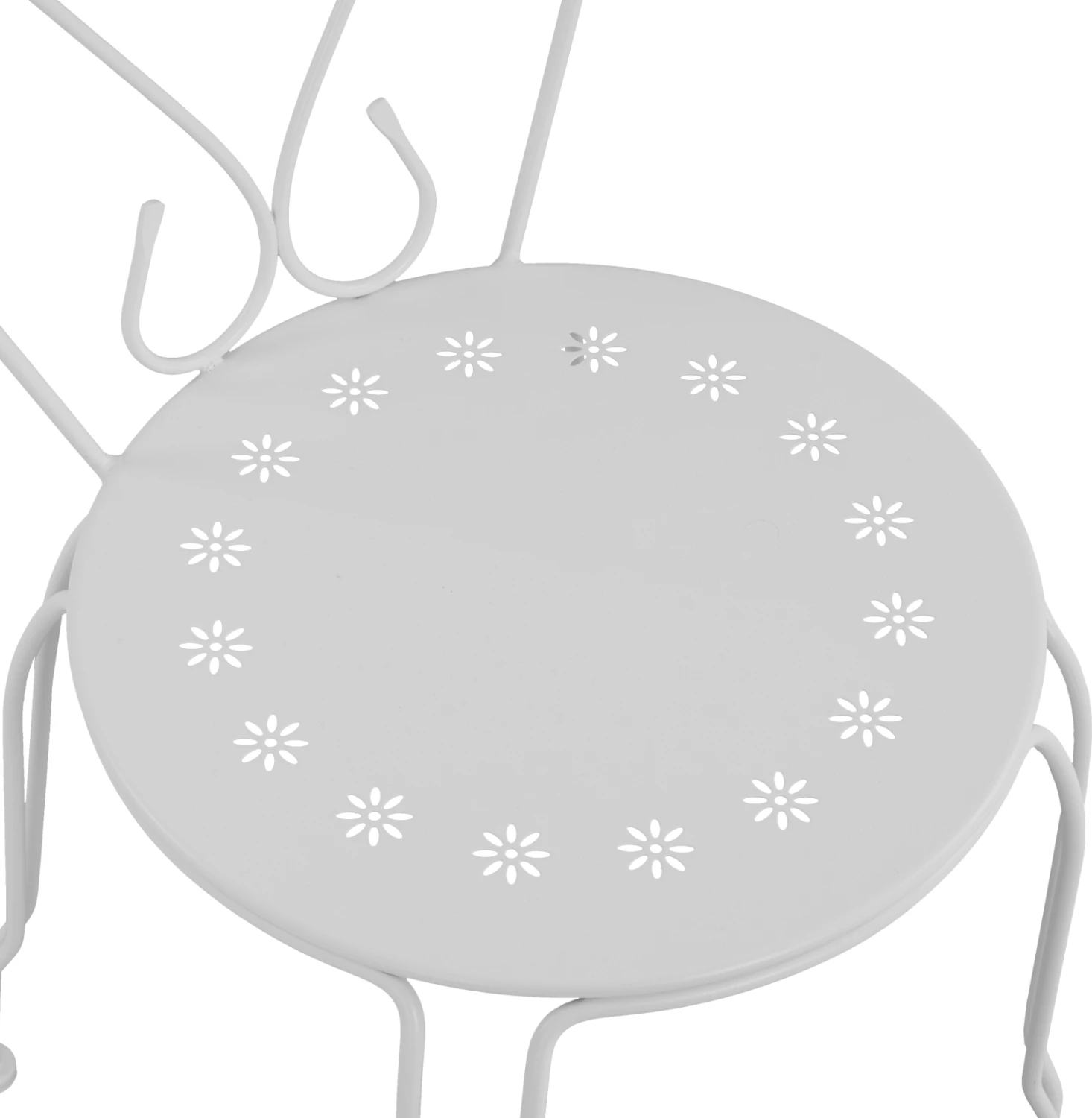 Kovinski stol Amore bel 42x48x90 cm FH5007.12