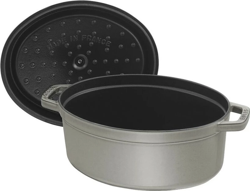 Kaserola iz litega železa La Cocotte, 5,5 L, ovalna, siva - Staub