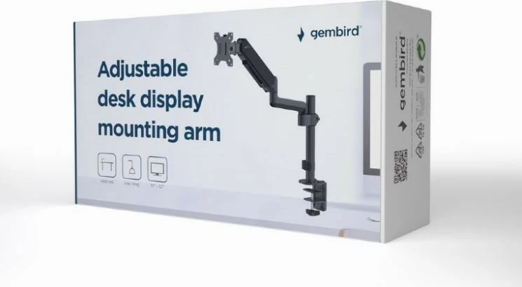 Namizni nosilec za monitor 17–32", Gembird MA-DA1P-01, črn