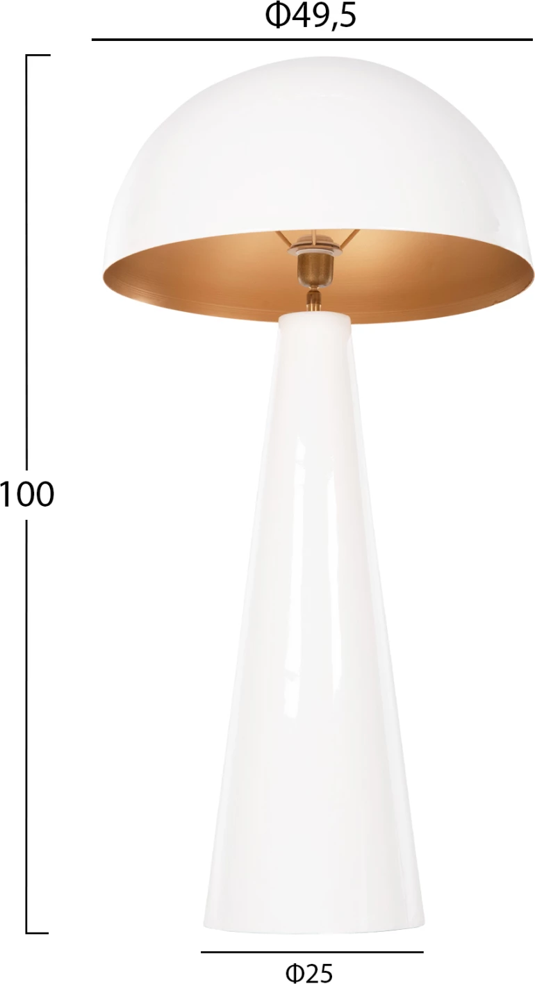 Talna svetilka SMUSH FH4256.03 kovinska v beli barvi - vrtljiva kapa Φ50x100Hcm