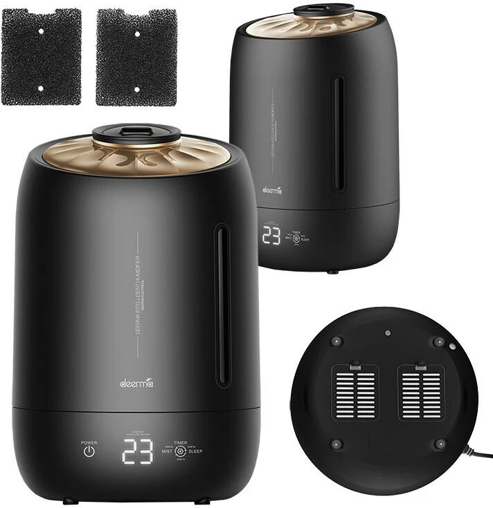 Vlažilec zraka 5 L z aromaterapijo, Deerma F600, črn