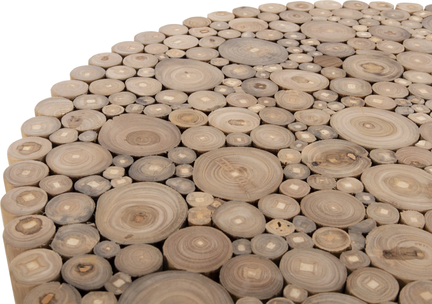 Okrogla klubska miza COOTER FH9863 iz vej TEAK - NARAVNA Φ80x50Hcm