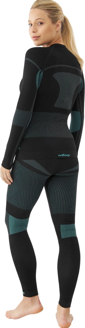 Termoaktivno spodnje perilo za ženske Viking, črno-zelena