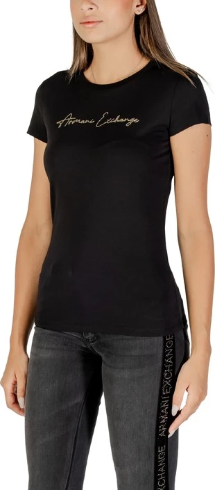 Majica Armani Exchange, ženska, črna