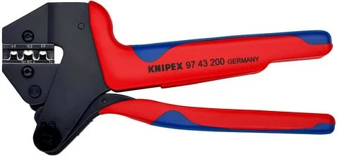 Orodje za stiskanje Knipex Crimp-Systemzange, s škatlo, rdeče/modro