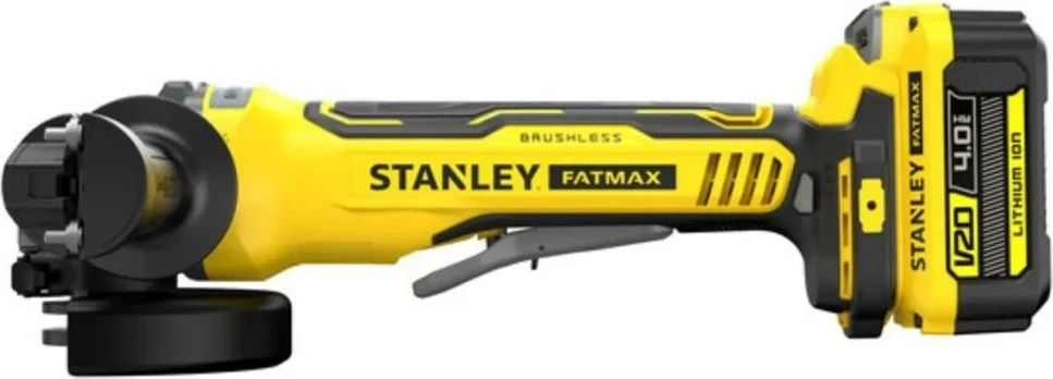 Kotni brusilnik 125 mm STANLEY SFMCG700M2K, 2x4,0Ah, rumen