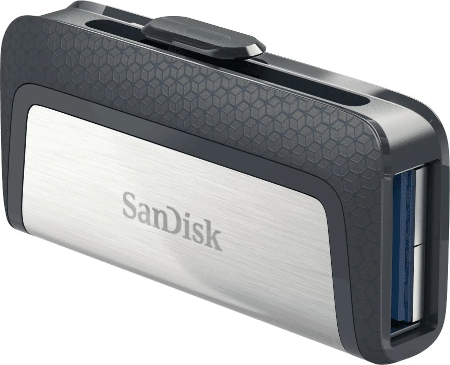 USB SanDisk Ultra Dual Drive, 256 GB, USB Type-A/Type-C, 3.2 Gen 1, sivo, srebrno USB SanDisk Ultra Dual Drive, 256 GB, USB Type-A/Type-C, 3.2 Gen 1, sivo, srebrno