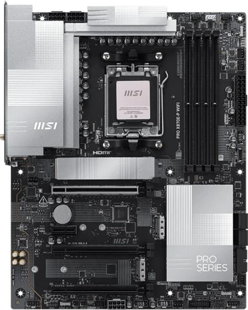 Matična plošča MSI PRO X870E-P WIFI, Socket AM5, ATX, črna