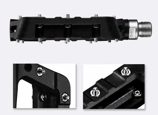 Pedala za kolo najlon, Rockbros 2017-12CBK, črne, set 2 kosa