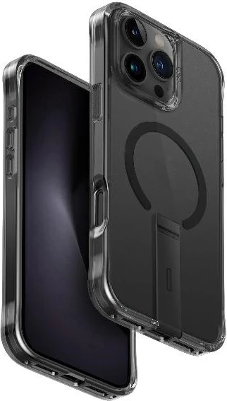 Ovitek za telefon z Vertica stojalom Eleva UNIQ za iPhone 16 Pro Max, črn