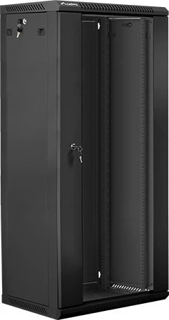 Kaseta RACK 19 palcev z vrati iz stekla Lanberg WF01-6427-10B, črna