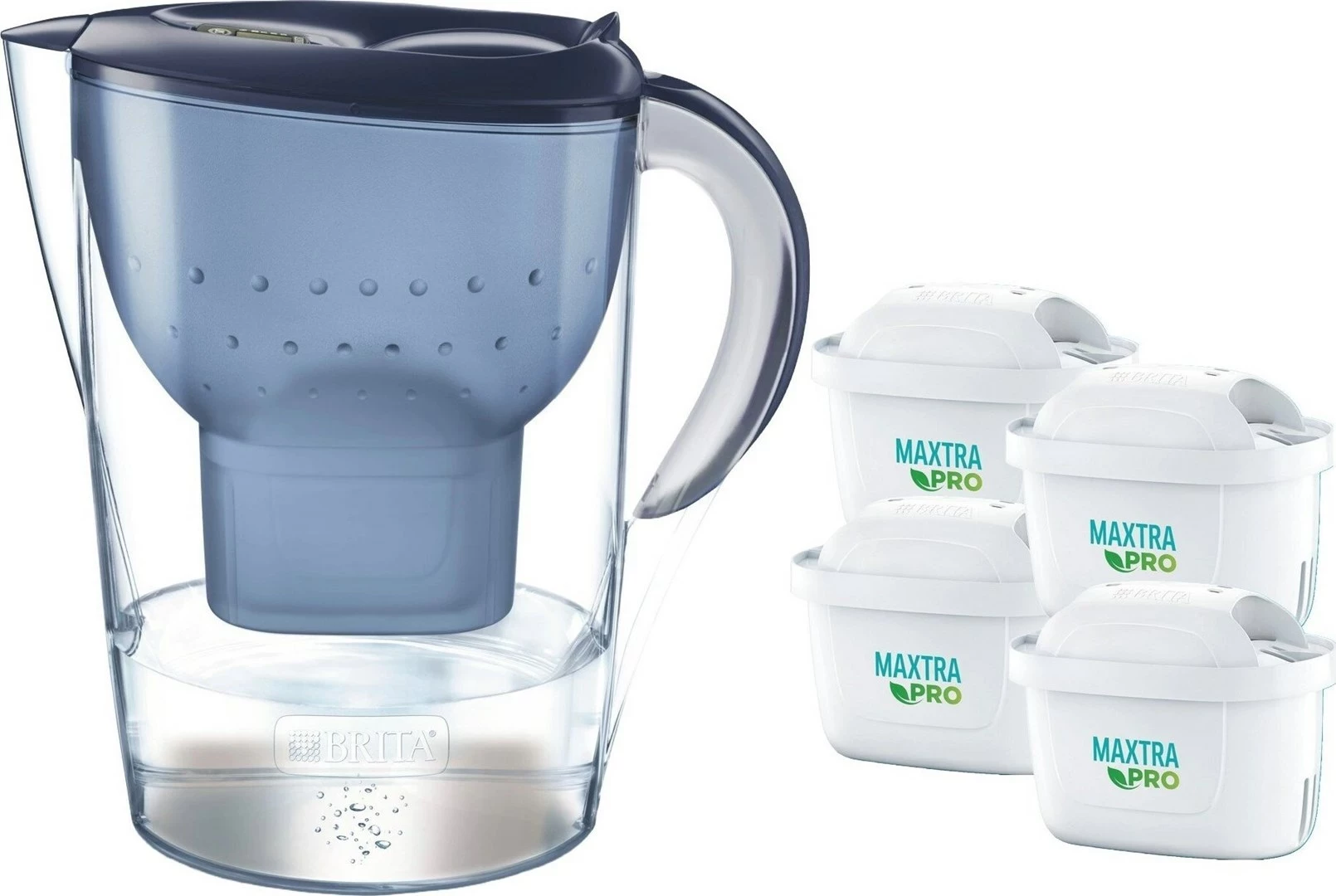 Filtrirnik vode BRITA Marella XL, 3,5 L, transparentno/moder, z 4 MAXTRA vložki