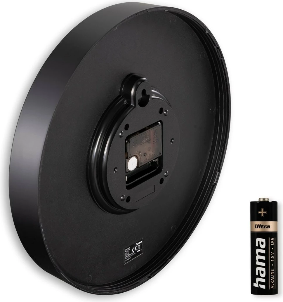 Analogna stenska ura Corsica Hama 185873, 30 cm, bela/črna