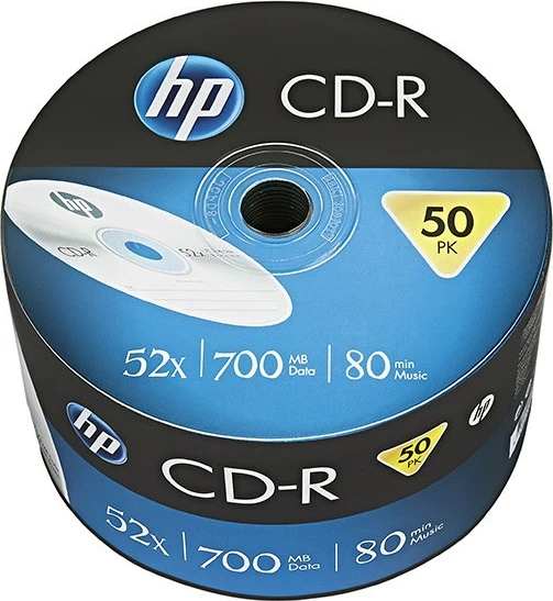 CD-R 700 MB 52x, 50 kosov, spindel — HP Verbatim