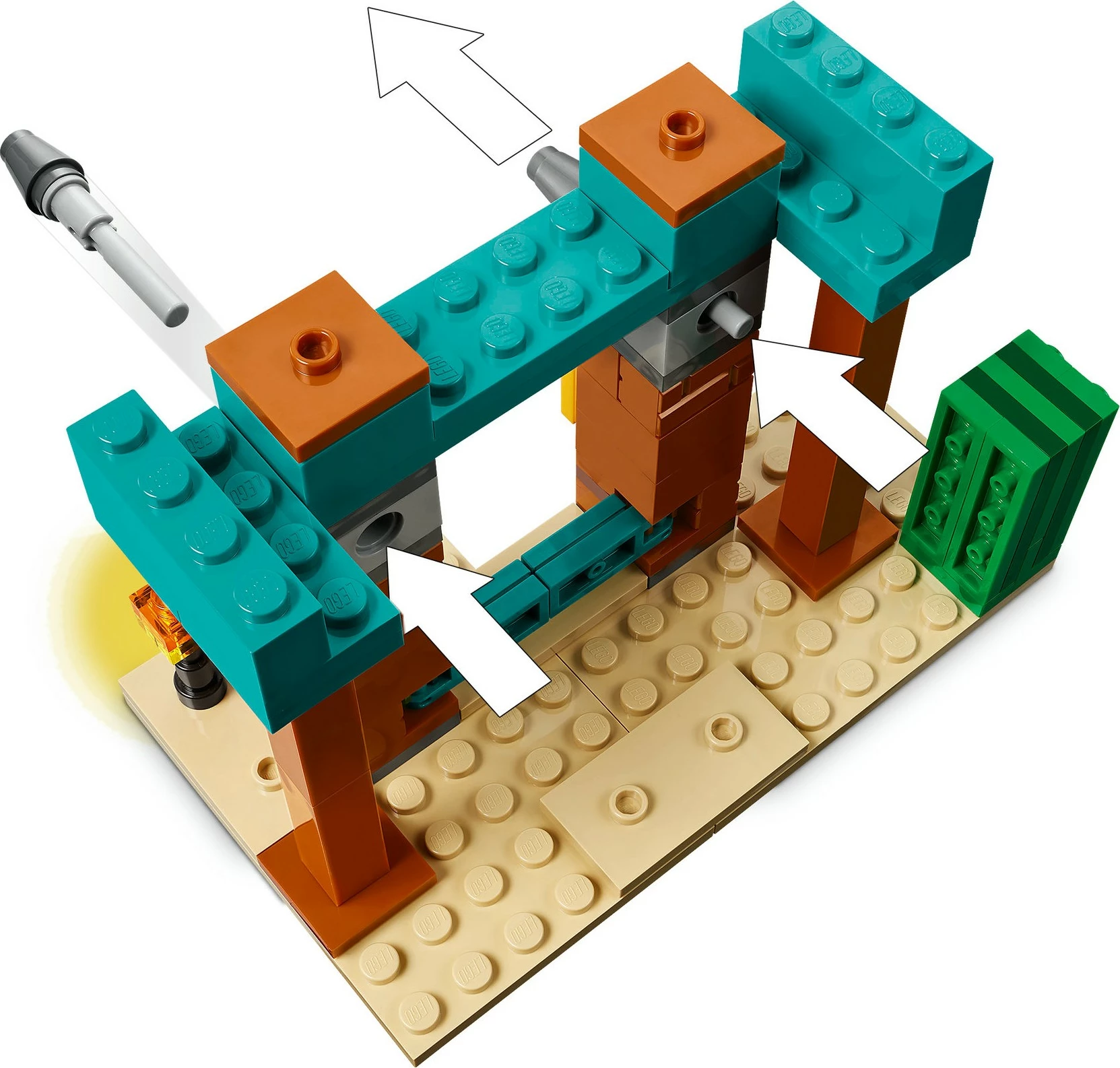 Set za sestavljanje Minecraft 21267, 105 kosov, večbarven
