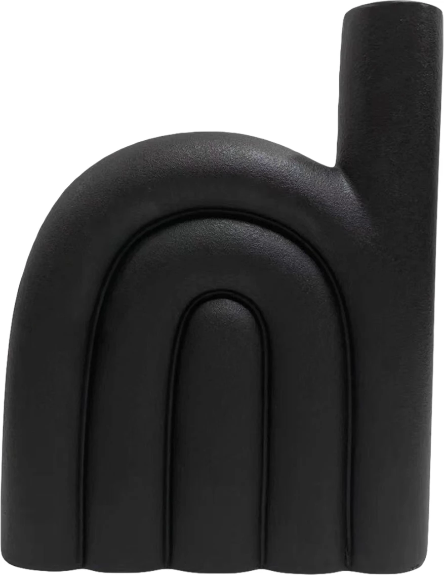 Keramična namizna dekoracija ARCON FH4639.02 mat črna 23.5x5.5x29.5H cm