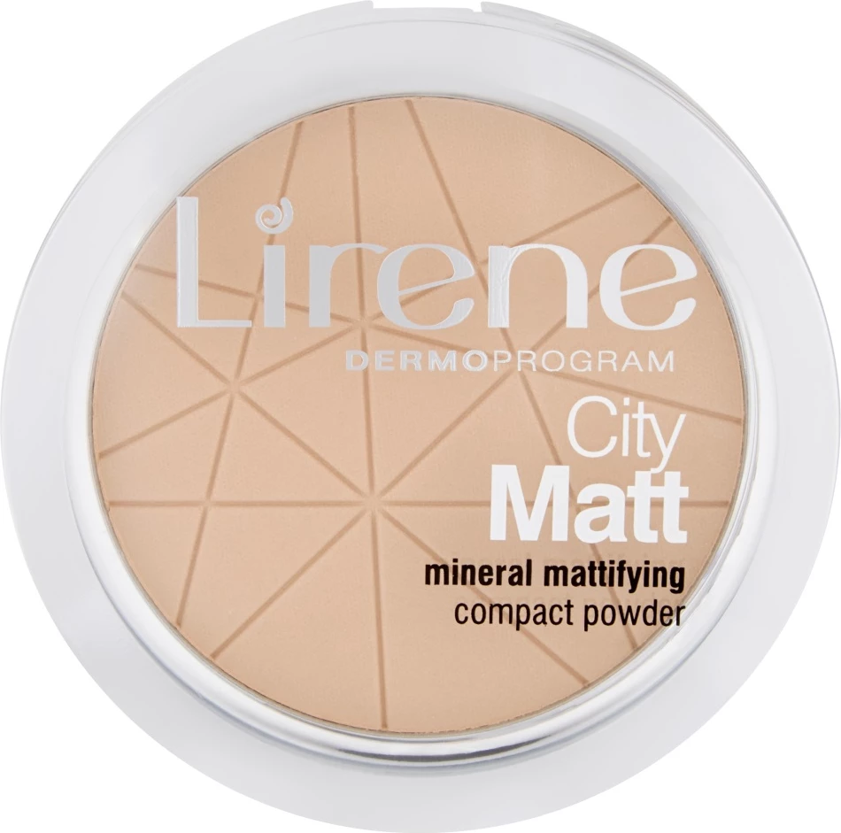 Matirajoči kompaktni puder za ženske Lirene City Matt Mineral 01 Transparenten, 9 g