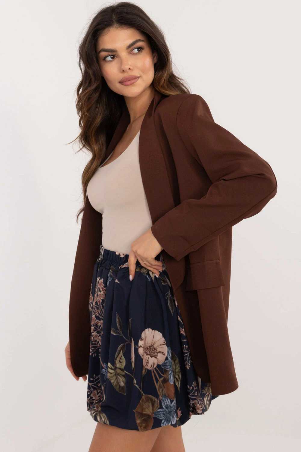 Kratka obleka Italy Moda, temno modra