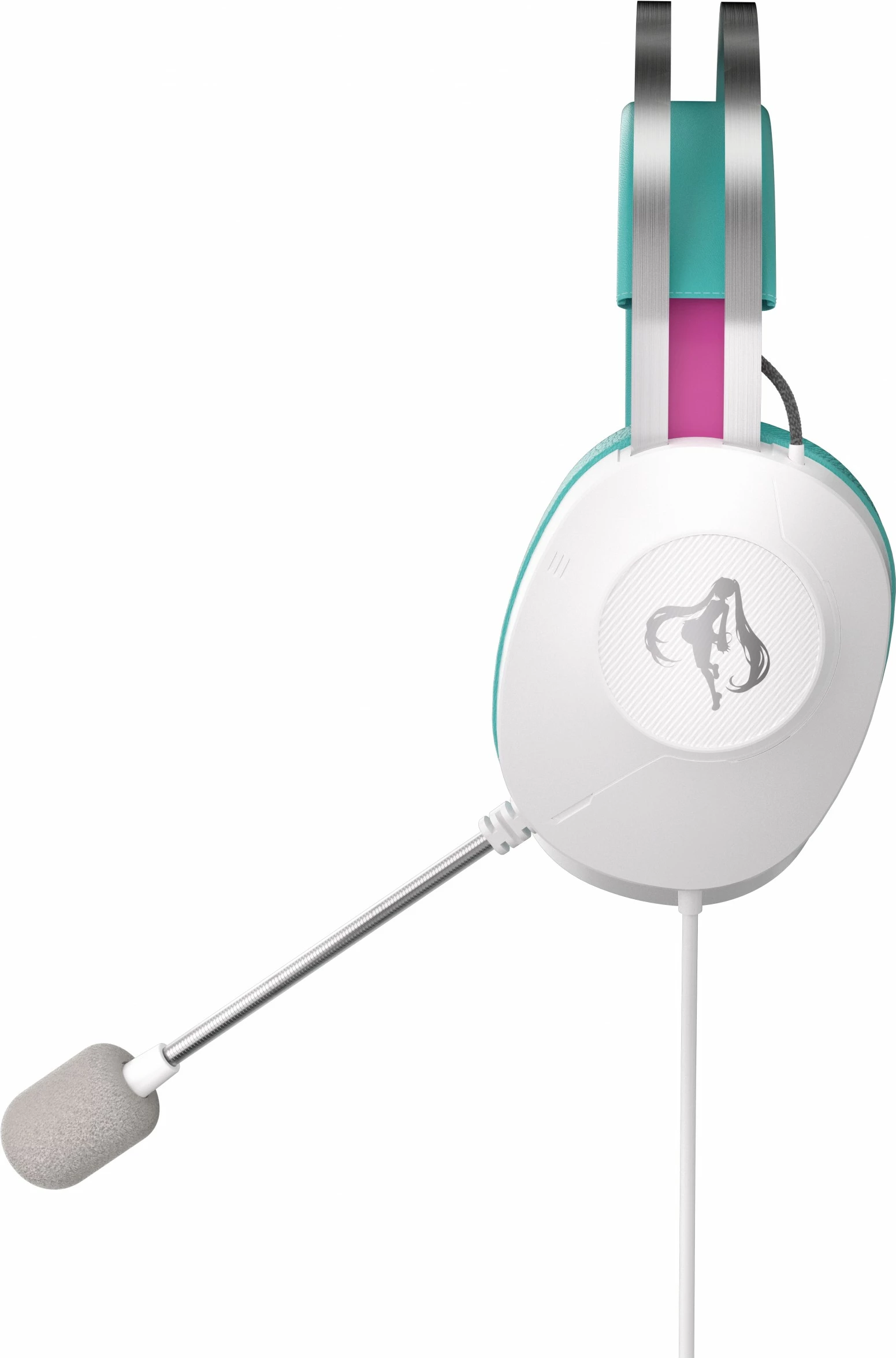Gaming slušalke TUF Gaming H1 Gen II Hatsune Miku Edition ASUS, z mikrofonom, za PS5, bele/modre