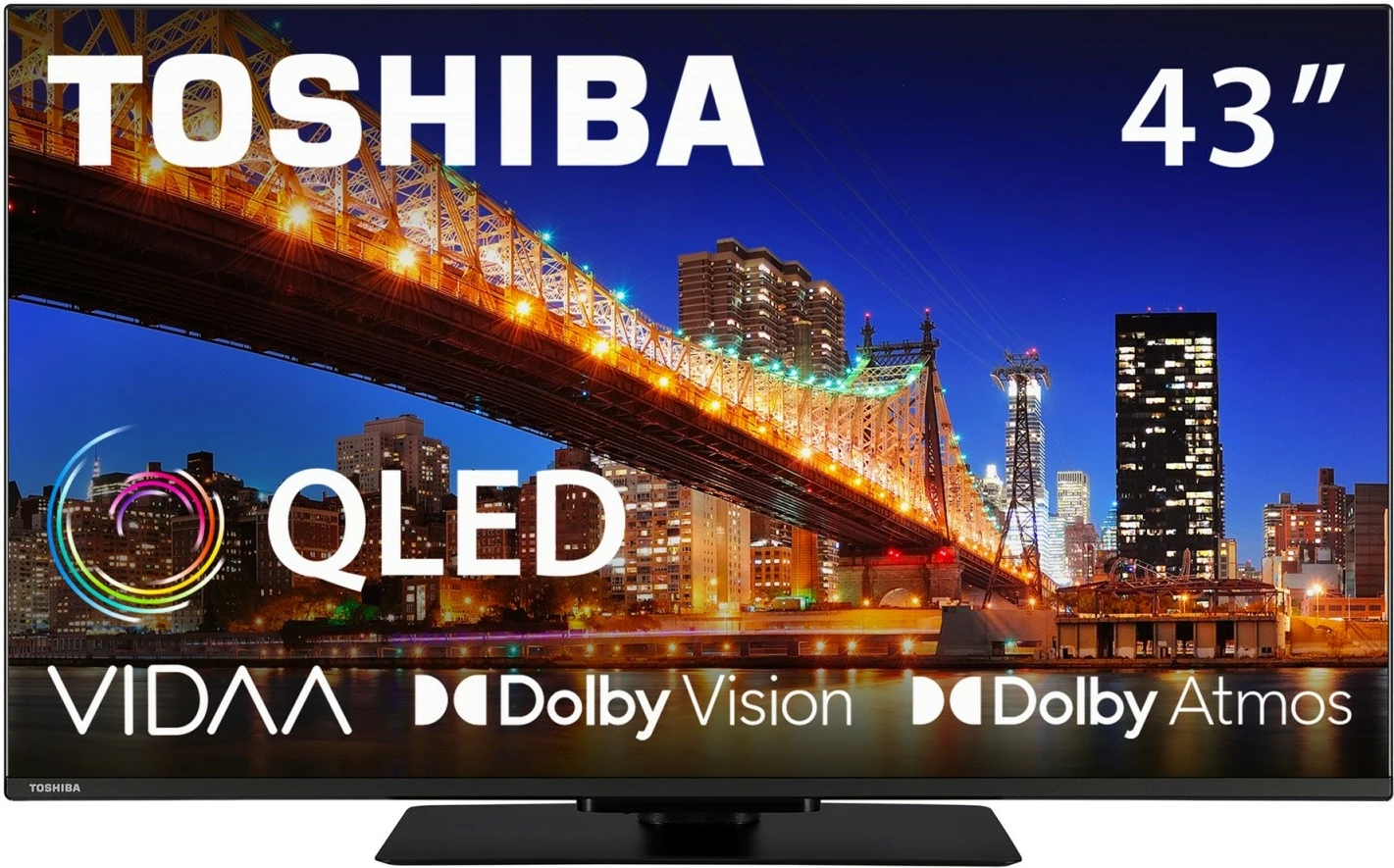 QLED televizor 43 inč Toshiba 43QV3F63DG, Ultra HD/4K, Smart TV, črn