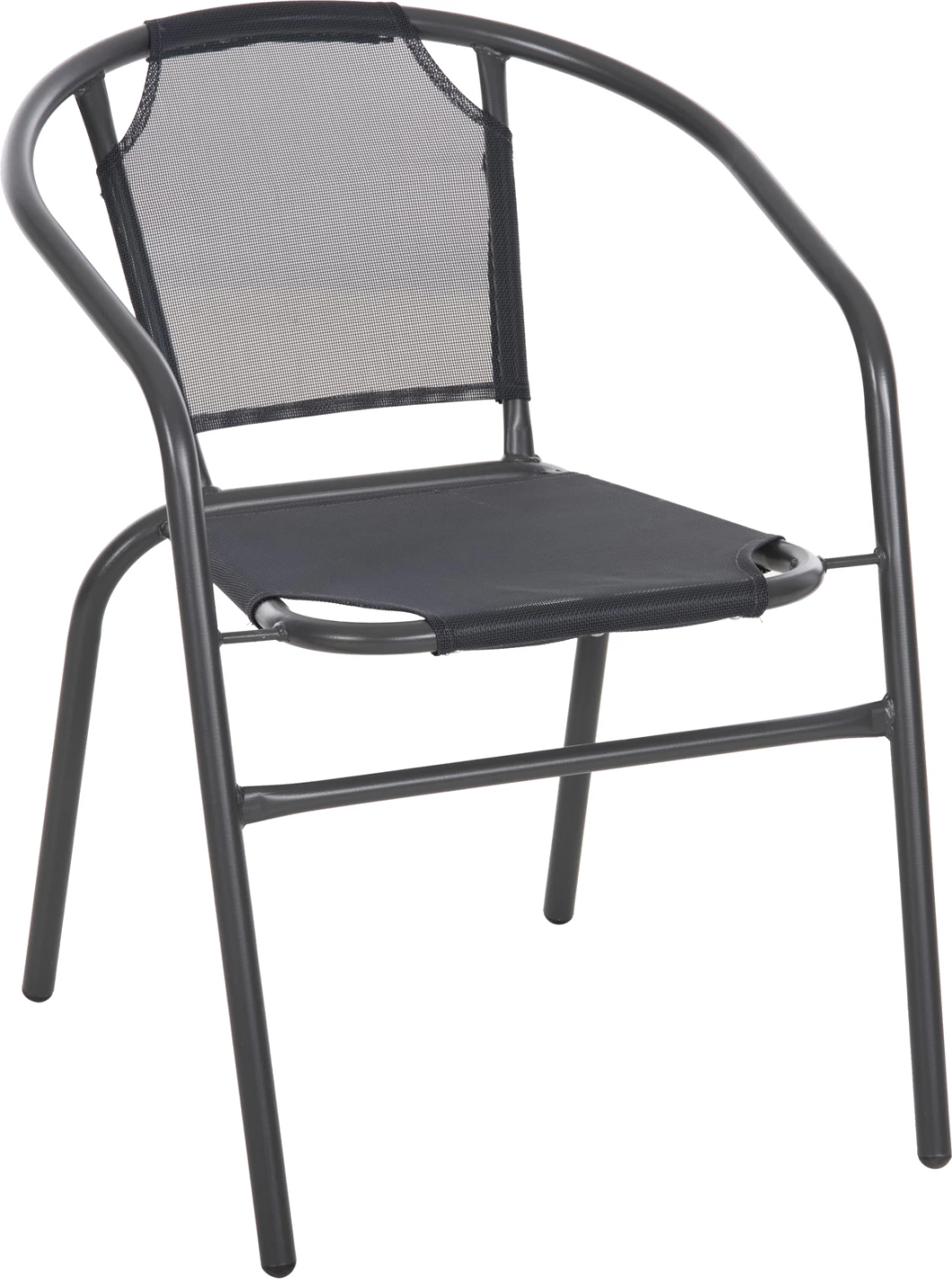 Vrtni naslanjač LEDAN FH5977.01 kovina in tekstilen v sivi barvi 55x58x72H cm