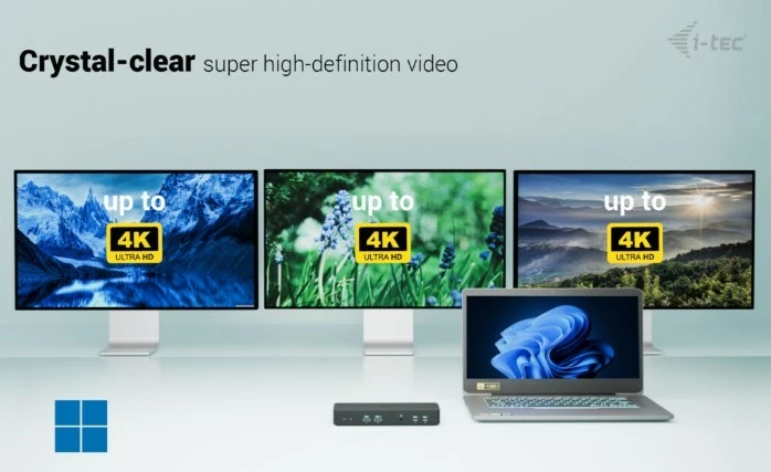 Razširitev vrat i-tec C31INTGTRI4KDOCPD, 100W, črna