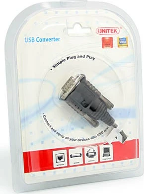 Adapter USB na serijski, Unitek Y-108, črn