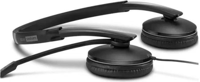 Slušalke z žico z aktivnim dušenjem šuma (ANC) Gen 2 za Teams, Lenovo 4XD1M45627, z mikrofonom, črne