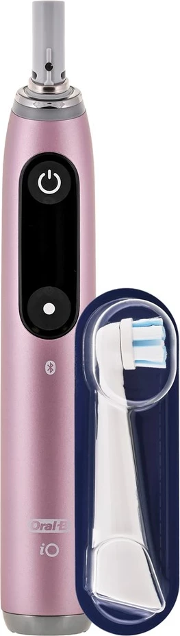 Električna zobna ščetka iO Series 9 Duo Pack, Braun Oral-B, z vgrajeno baterijo, črna in rožnata, set 2 kosa