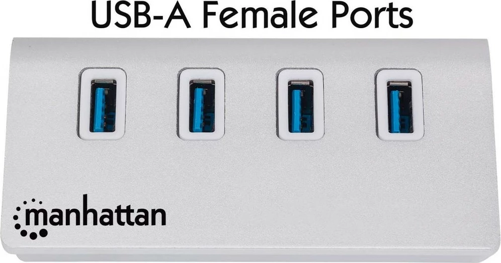 USB razdelilec 4x USB 3.0, alumin MANHATTAN