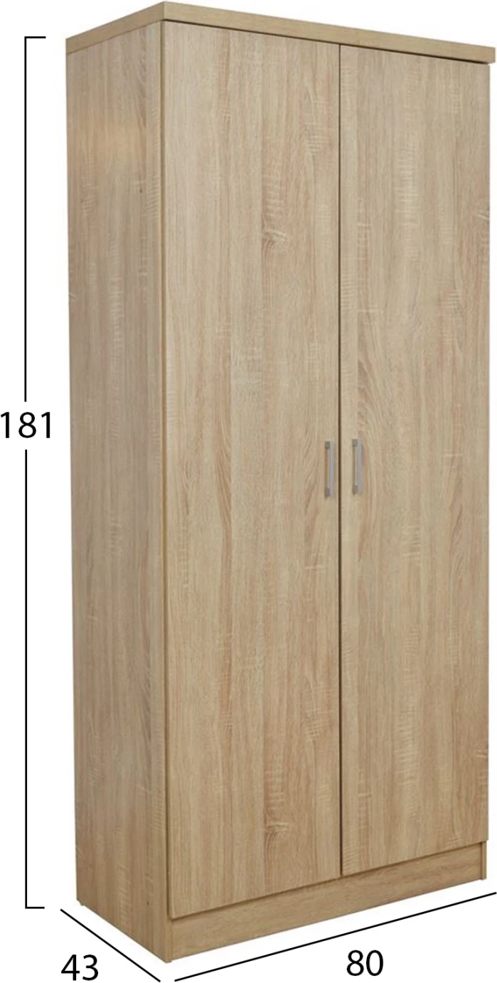 Garderobna omara 2 vrata sonama FH368.02 80x43x181