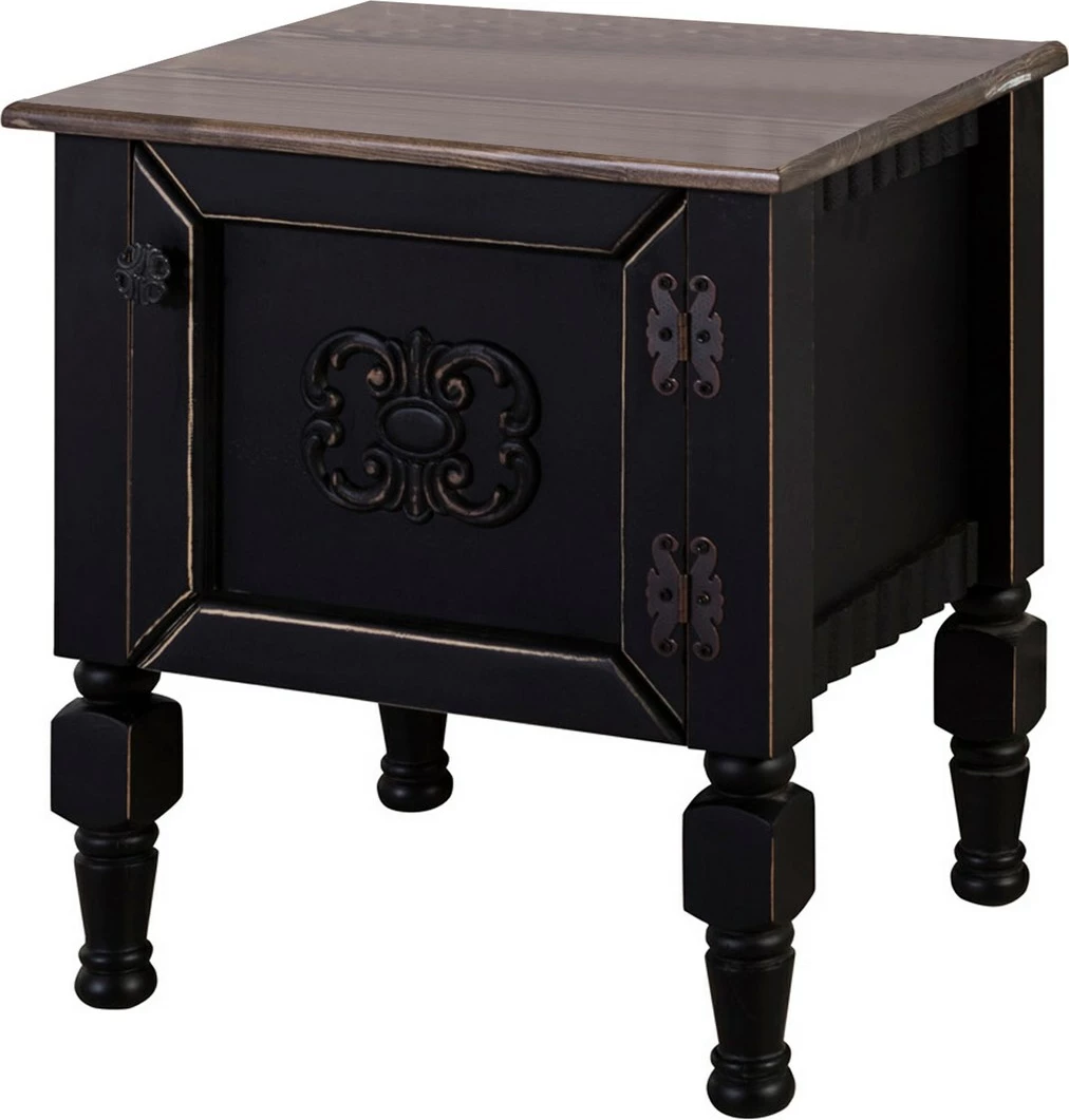 Komodna za nočno omarico, Hanah Home Ada, črna