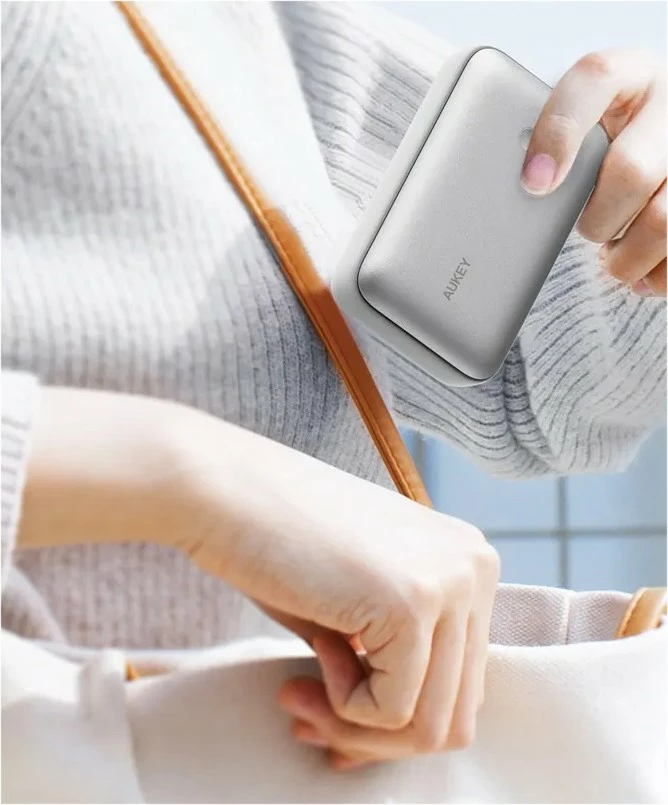 Power bank 20000 mAh, 22,5 W, 2x USB, bel — AUKEY PB-Y57 Spark Mini