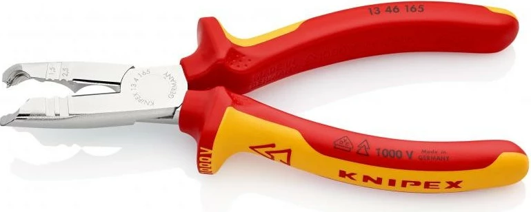 Izolacijske klešče za odstranjevanje izolacije Knipex 13 46 165, 165 mm, rdeče/rumene