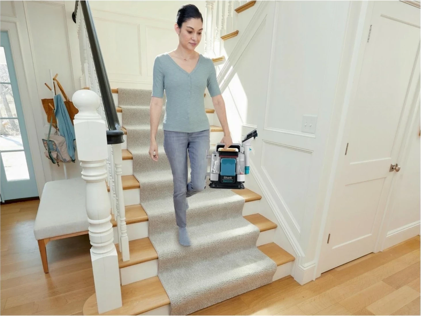 Pometno-vlažilni čistilec, Shark PX200EUT, bel