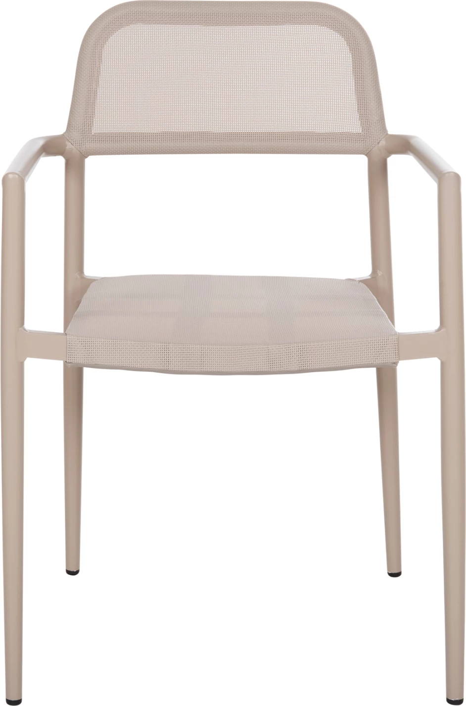 Aluminijasti naslanjač RONNY FH5998.03 s šampanjskim okvirjem in tekstilenom 53x51x80H cm