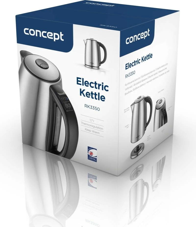 Električni ibrik Concept RK3350, 1,7 L, srebrn