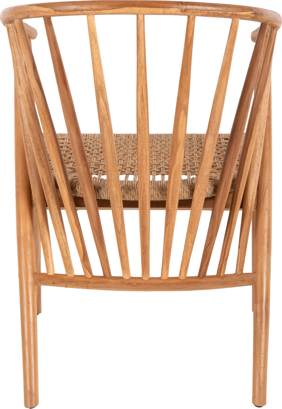 Fotelj iz tikovine in sintetične vrvi v naravni barvi 60x63x82H cm