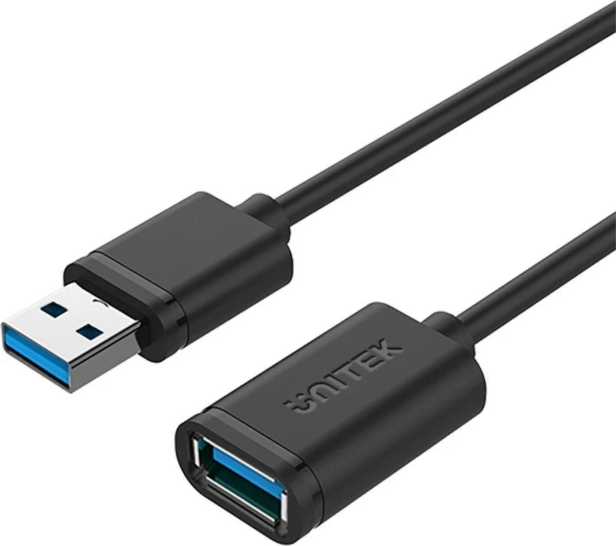 USB podaljšek UNITEK Y-C457GBK, USB 3.2 Gen 1, 1 m, črn