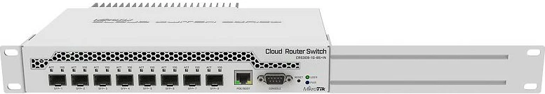 Upravljan preklopnik MikroTik CRS309-1G-8S+, Gigabit Ethernet, PoE, za vgradnjo v rack, bel Upravljan preklopnik MikroTik CRS309-1G-8S+, Gigabit Ethernet, PoE, za vgradnjo v rack, bel